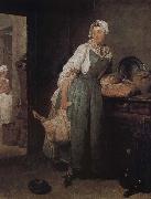 Jean Baptiste Simeon Chardin Market Return oil